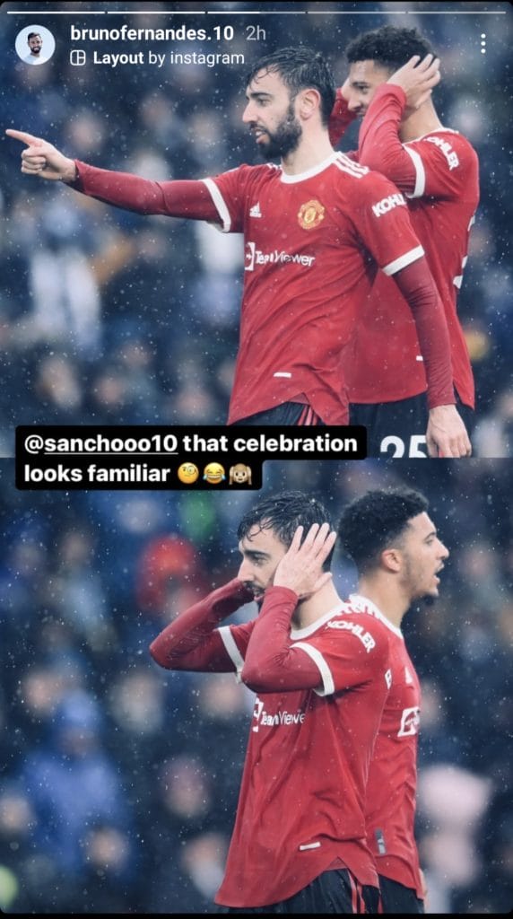 Jadon Sancho menghantar mesej selepas Manchester United menang3