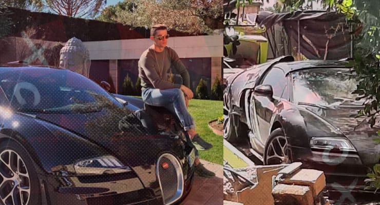 Kereta Bugatti £ 1.7m Milik Cristiano Ronaldo Terlibat Dalam Kemalangan Di Majorca 2